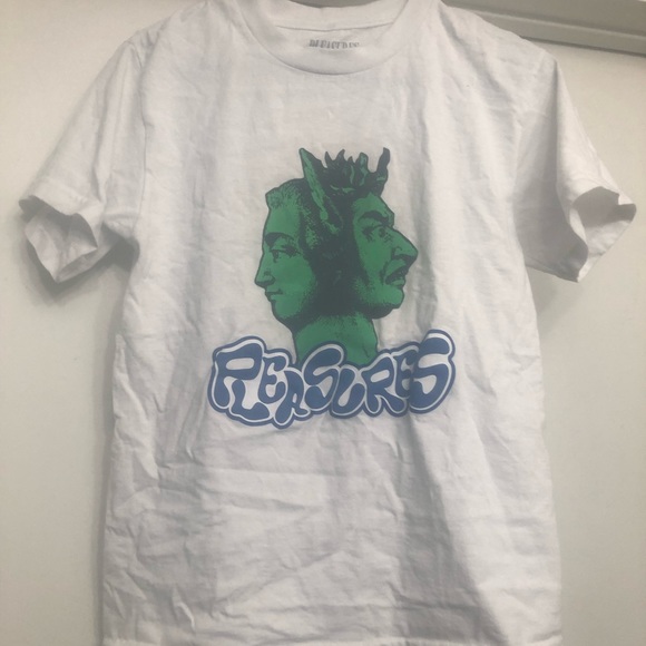 Rare PLEASURES Hipster T-SHIRT S WHITE (supreme Style) - Picture 2 of 3